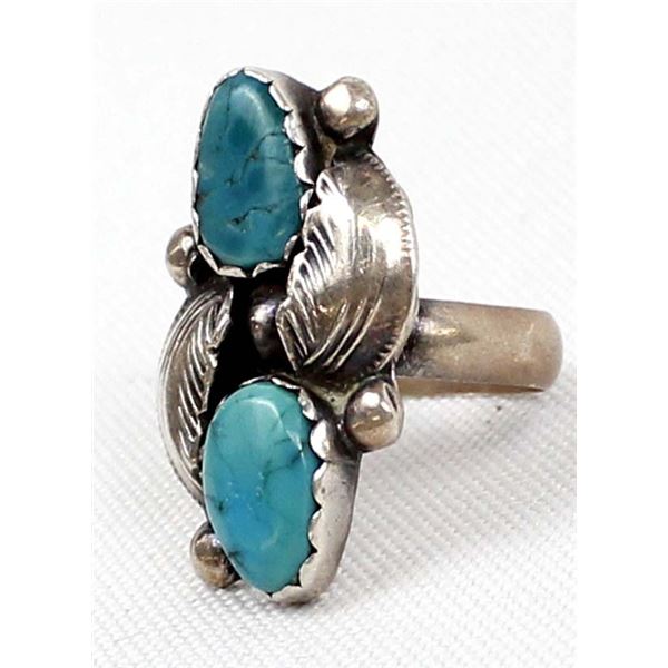 Zuni Sterling Turquoise Ring by C & D Simplicio