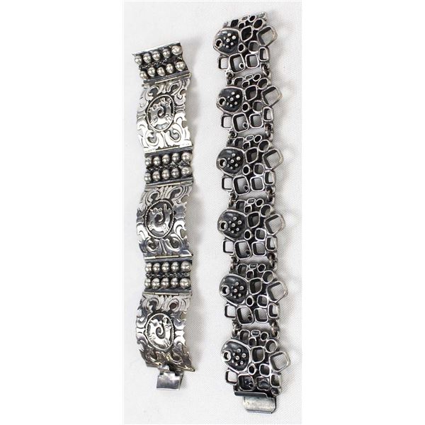 2 Link Bracelets, 1 is Marked .925