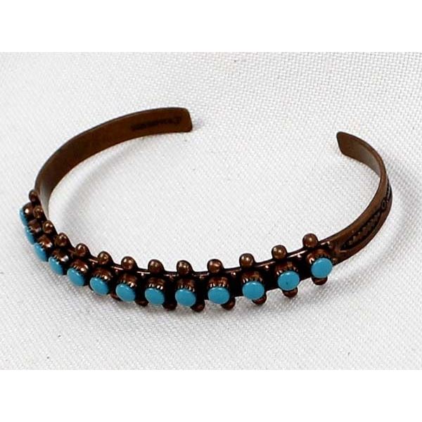 Route 66 Navajo Copper & Turquoise Bracelet