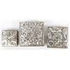 Image 4 : 3 Mexican Graduated Punched Tin Trinket Boxes