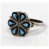 Image 1 : Navajo Sterling Turquoise Ring, Size 8.5