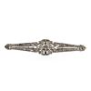 Image 1 : 0.65 ctw Diamond Brooch - 14KT White Gold