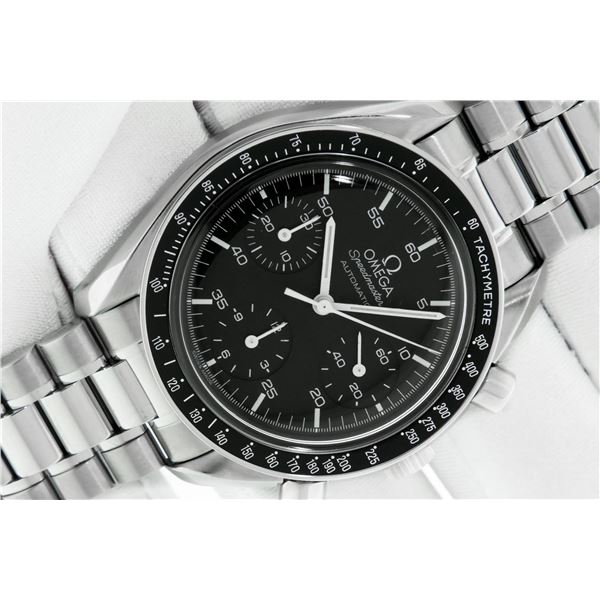 Omega Mens 39MM Speedmaster Automatic Stainless Steel Chronograph Watch