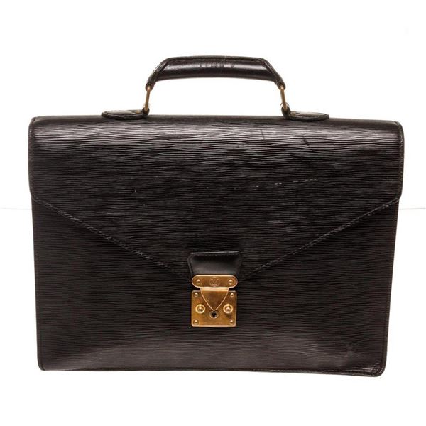 Louis Vuitton Black Epi Leather Briefcase