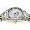 Image 9 : Rolex Mens 2 Tone MOP Princess Cut Datejust Wristwatch With Rolex Box Oyster Per