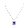 Image 2 : 50.20 ctw Tanzanite and Diamond Pendant & Chain - 14KT White Gold