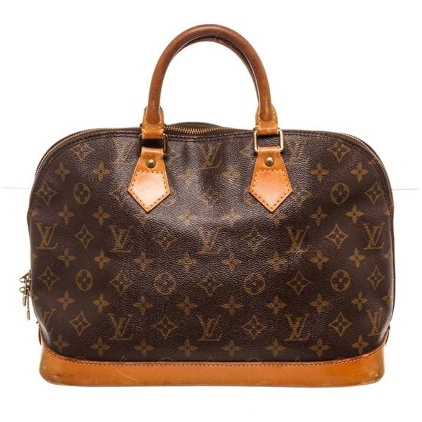 Louis Vuitton Brown Alma MM Satchel Bag