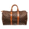Image 1 : Louis Vuitton Brown Monogram Keepall 45cm Travel Bag