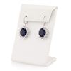 Image 3 : 14.80 ctw Blue Sapphire and 0.46 ctw Diamond 14K White Gold Earrings