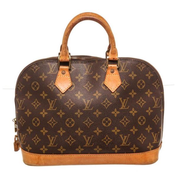 Louis Vuitton Brown Alma MM Satchel Bag