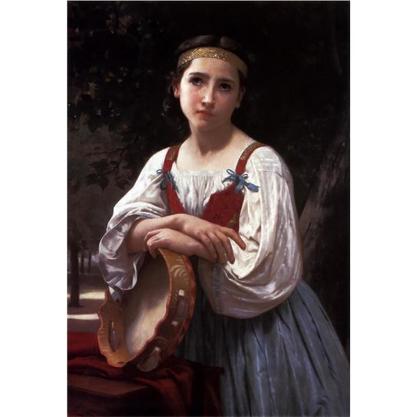 William Bouguereau - Gypsy Girl with Basque Drum