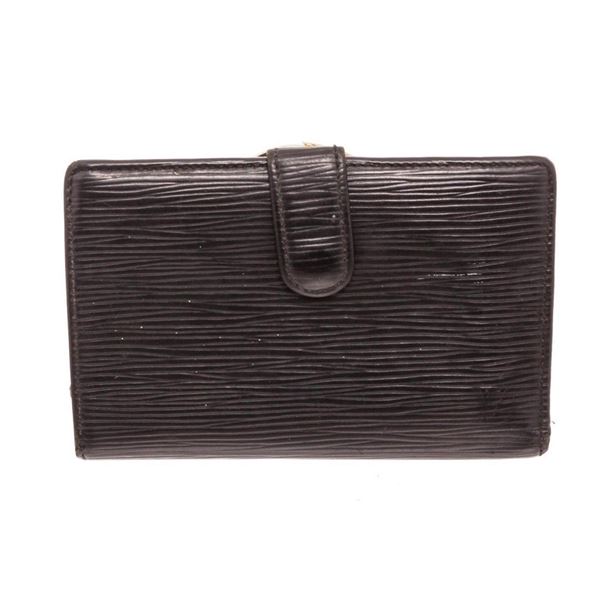 Louis Vuitton Black Epi Leather French Wallet