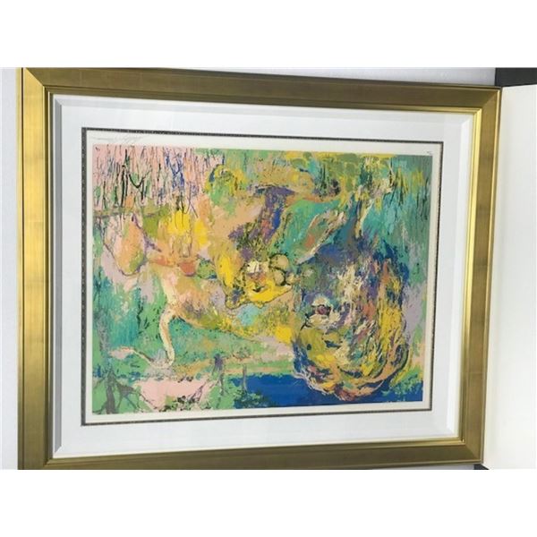 Lion Couple by LeRoy Neiman (1921-2012)