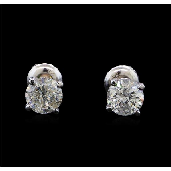 1.41 ctw Diamond Stud Earrings - 14KT White Gold