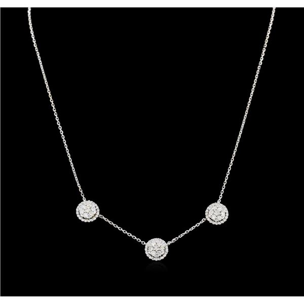 1.57 ctw Diamond Necklace - 14KT White Gold