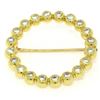 Image 3 : 18k Yellow Gold .60 ctw 20 Bezel Set Round Diamond Circle of Life Pin Brooch 23m