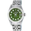 Image 2 : Rolex Ladies Stainless Steel Green Diamond Quickset Oyster Perpetual Datejust Wr
