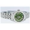 Image 3 : Rolex Ladies Stainless Steel Green Diamond Quickset Oyster Perpetual Datejust Wr