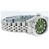 Image 4 : Rolex Ladies Stainless Steel Green Diamond Quickset Oyster Perpetual Datejust Wr