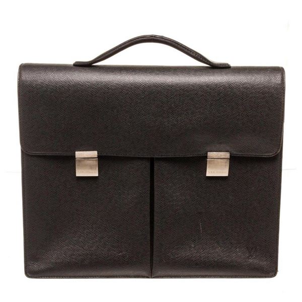 Louis Vuitton Black Leather Briefcase