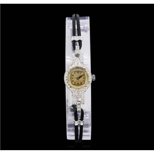 Waltham Platinum Diamond Vintage Ladies Watch