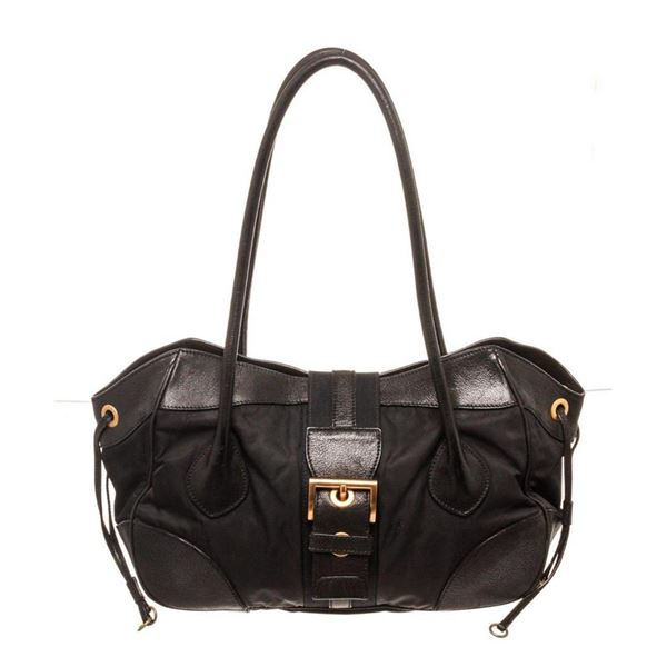 Prada Black Leather Shoulder Bag