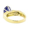 Image 3 : 2.93 ctw Blue Sapphire And Diamond With Elevated Shoulders - 18KT Yellow Gold