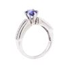 Image 4 : 0.88 ctw Sapphire and Diamond Ring - 18KT White Gold