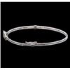 Image 2 : 14KT White Gold 0.33 ctw Diamond Bangle Bracelet