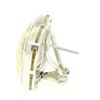Image 4 : Krypell Sterling Silver & 14k Yellow Gold Square Cushion Python Pattern Earrings