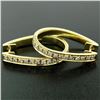 Image 3 : 18kt Yellow Gold 0.75 ctw Diamond Oval Hoop Earrings