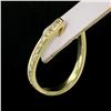 Image 4 : 18kt Yellow Gold 0.75 ctw Diamond Oval Hoop Earrings