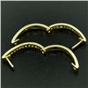 Image 6 : 18kt Yellow Gold 0.75 ctw Diamond Oval Hoop Earrings