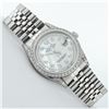 Image 3 : Rolex Mens Stainless Steel Mother Of Pearl Diamond Lugs Datejust Wristwatch