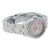 Image 3 : Rolex Ladies New Style Pink Iced 4 ctw Diamond Datejust Wristwatch With Rolex Bo