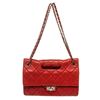 Image 1 : Chanel Red Leather Jumbo Shoulder Bag