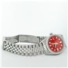 Image 9 : Rolex Mens Stainless Red Diamond 36MM Datejust Oyster Perpetual Wristwatch