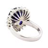 Image 3 : 11.05 ctw Sapphire And Diamond Ring - 14KT White Gold