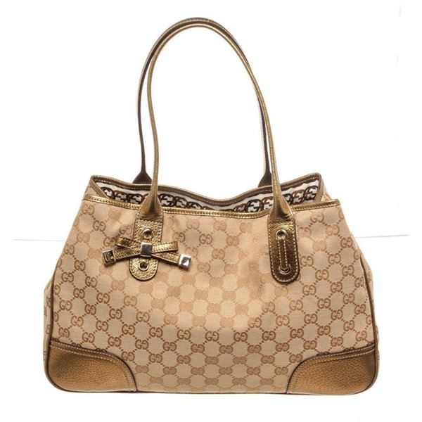 Gucci Brown Canvas Princy Shoulder Bag