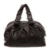 Image 1 : Chanel Black Leather Large Boston Bag