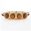 Image 1 : Antique Victorian Handmade 14K Yellow Gold Fine 7mm Coral Open Bangle Bracelet