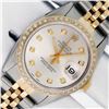 Image 1 : Rolex Mens 2 Tone Silver Diamond Datejust 36MM Wristwatch Oyster Perpetual