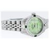 Image 3 : Rolex Ladies Stainless Steel Green Diamond & Emerald Datejust 26MM Wristwatch