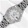 Image 2 : Rolex Ladies Stainless White Roman Pyramid Diamond Datejust Wristwatch With Role