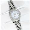 Image 3 : Rolex Ladies Stainless White Roman Pyramid Diamond Datejust Wristwatch With Role