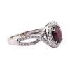 Image 2 : 1.17 ctw Ruby and Diamond Ring - 14KT White Gold