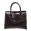 Image 1 : Chanel Black Leather Double Handle Tote Bag