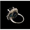 Image 3 : 14KT White Gold 20.82 ctw Topaz, Sapphire and Diamond Ring