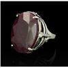 Image 1 : SILVER 25.36 ctw Corundum and Topaz Ring