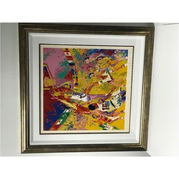 Olympic Basketball by LeRoy Neiman (1921-2012)